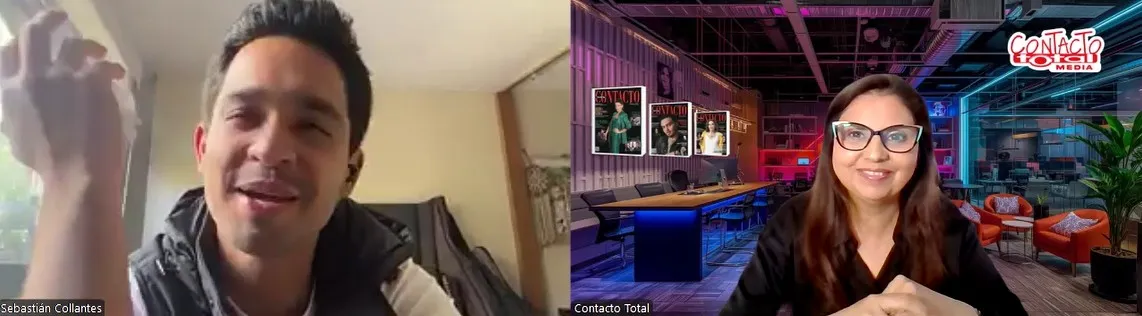 Sace desde Perú concediendo la entrevista a Contacto Total via Zoom