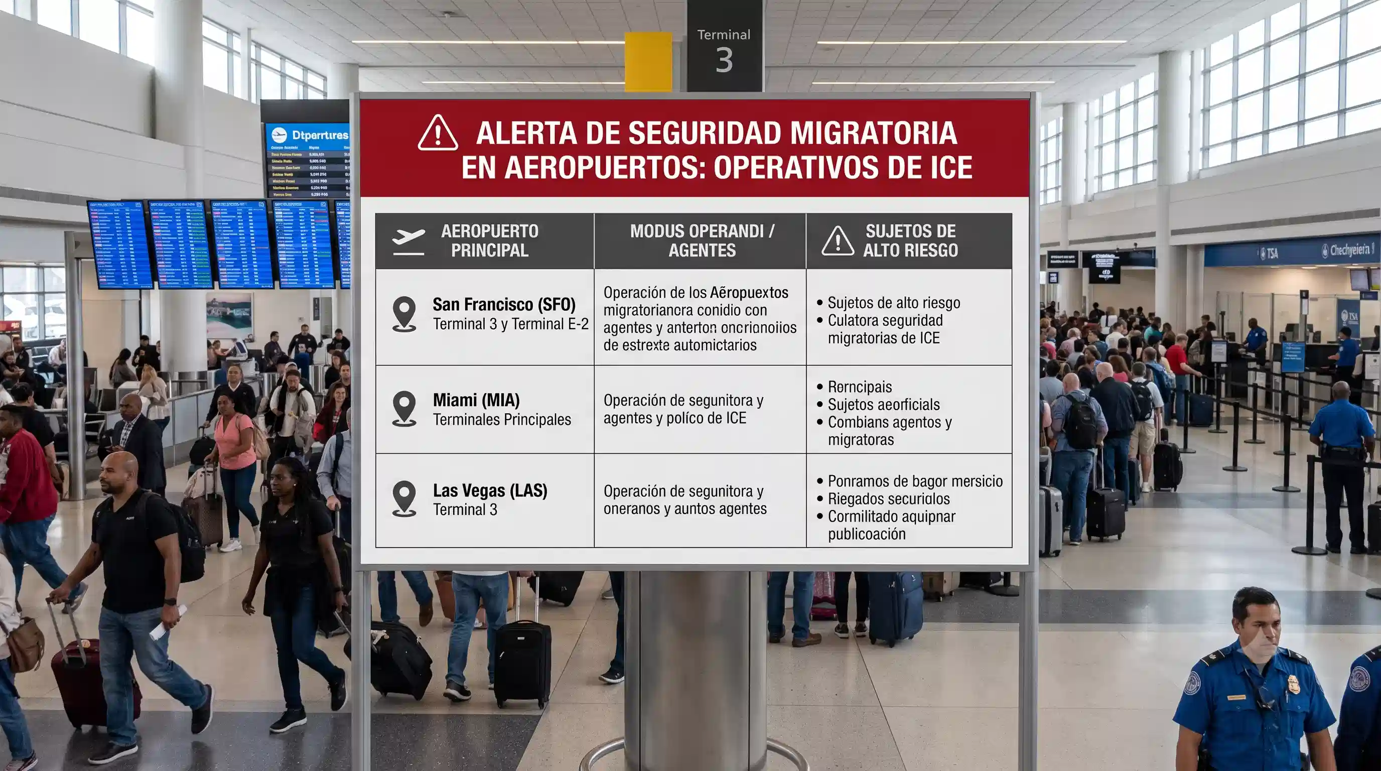 ¡ALERTA MIGRATORIA! ICE AMPLÍA ARRESTOS EN AEROPUERTOS DE EE.UU. Y ALCANZA A CÓNYUGES DE CIUDADANOS