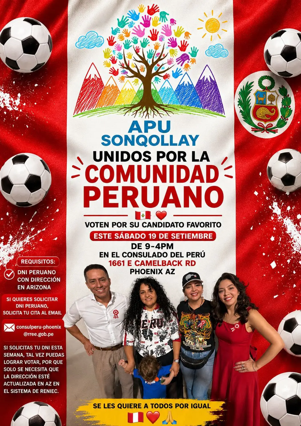 CUATRO CANDIDATOS, TRES CARGOS Y UN DESAFÍO: REPRESENTAR A LA COMUNIDAD PERUANA DE ARIZONA